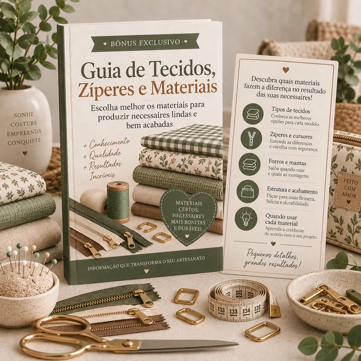 Guia de Tecidos, Zíperes e Materiais